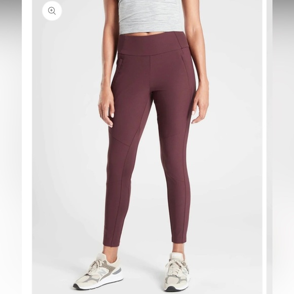 Athleta Headlands Highland Trek Tight in Maroon, Size 0 - Picture 2 of 9